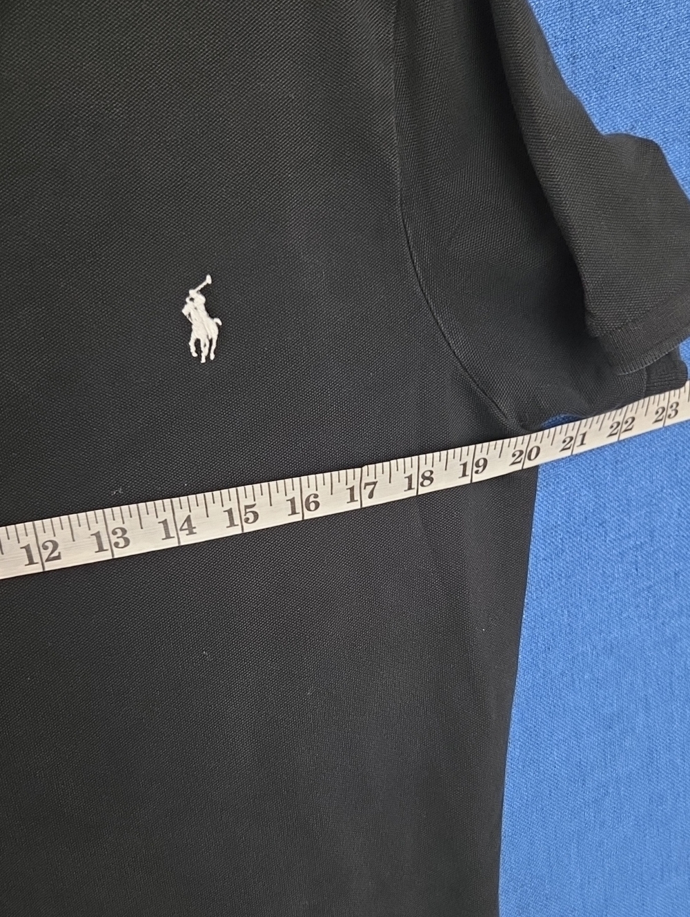 Polo by Ralph Lauren Black Stretch Mesh Short-Sleeve Polo with White Pony Size M - Picture 7 of 7